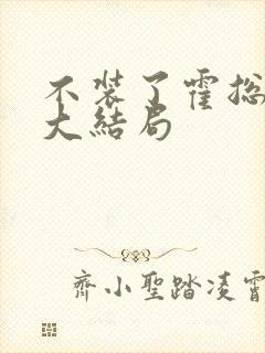 不装了霍总复婚大结局封面