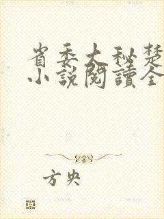 省委大秘楚东恒小说阅读全文