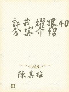 许我耀眼40集分集介绍