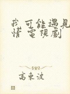 我可能遇见了爱情 电视剧封面