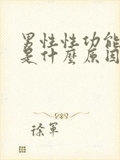 男性性功能下降是什么原因引起的封面