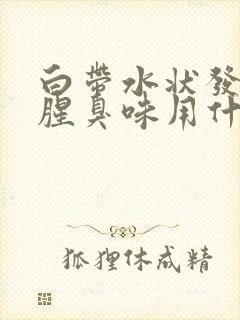 白带水状发黄有腥臭味用什么药