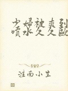 少妇被爽到高潮喷水久久欧美精品