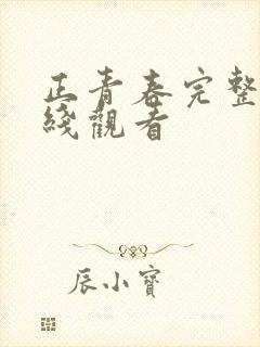 正青春完整版在线观看