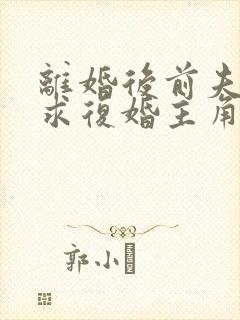 离婚后前夫哭着求复婚主角