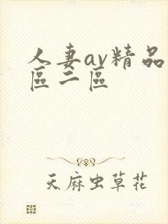 人妻av精品一区二区