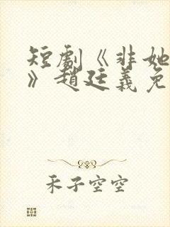 短剧《非她不可》赵廷义免费观看