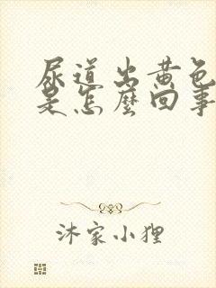 尿道出黄色液体是怎么回事