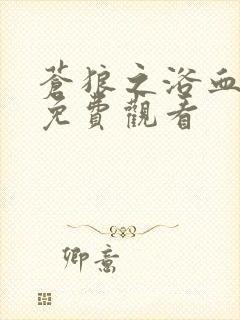 苍狼之浴血决杀免费观看