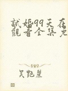 试婚99天在线观看全集免费播放