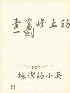 青鸾峰上的我有一剑