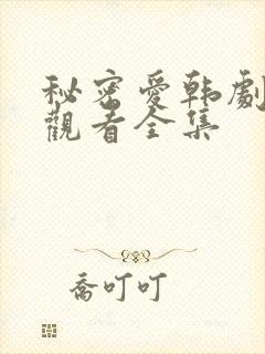 秘密爱韩剧在线观看全集