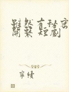 虽然有秘密但没关系 短剧封面