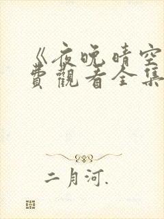 《夜晚晴空》免费观看全集高清赵慧