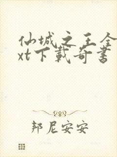 仙城之王全本txt下载奇书网