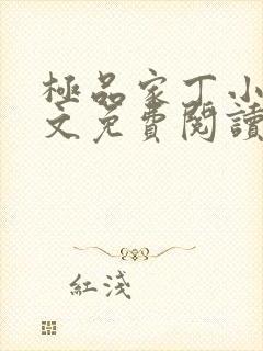 极品家丁小说全文免费阅读