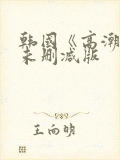 韩国《高潮》3未删减版封面