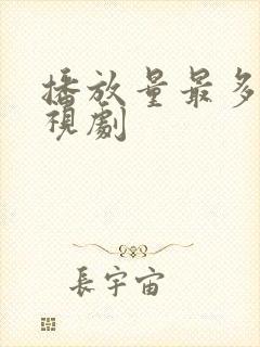 播放量最多的电视剧