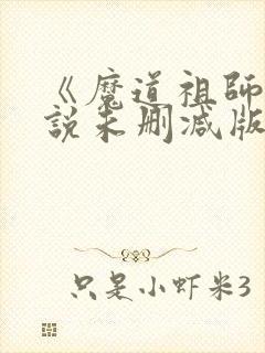 《魔道祖师》小说未删减版