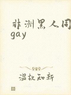 非洲黑人同性男gay封面