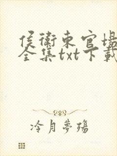 侯卫东官场笔记全集txt下载封面