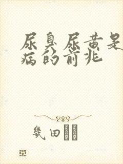 尿臭尿黄是什么病的前兆