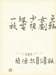 一级少女免费播放电视剧韩剧大全