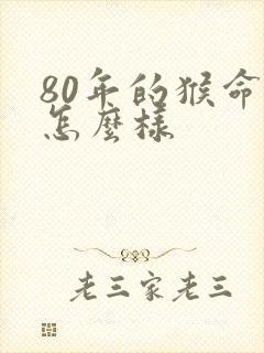80年的猴命运怎么样