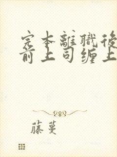 完本离职后我被前上司缠上了