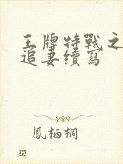 王牌特战之军少追妻续写封面