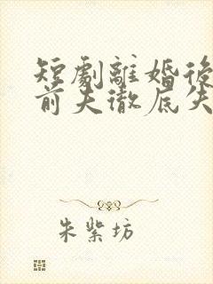 短剧离婚后豪门前夫彻底失了控
