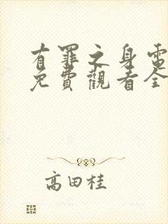 有罪之身电视剧免费观看全集高清封面