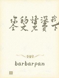 你的情深我不配全文免费下载