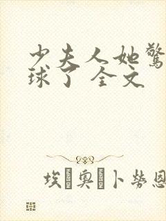 少夫人她惊艳全球了 全文