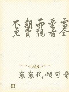 不期而爱电视剧免费观看全集剧情封面