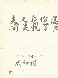 夫人身份曝光后,前夫慌了免费观看