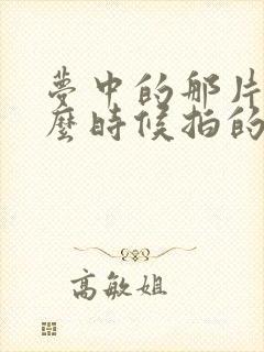 梦中的那片海什么时候拍的封面