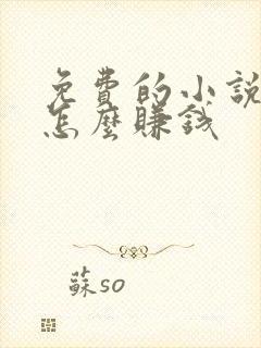 免费的小说软件怎么赚钱