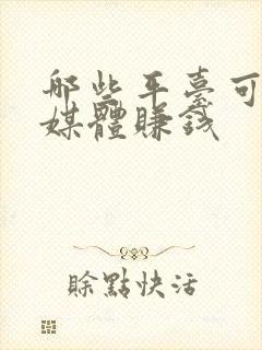 哪些平台可以自媒体赚钱封面