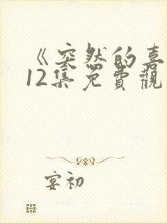 《突然的喜欢》12集免费观看