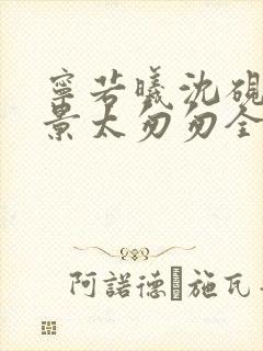 宁若曦沈砚舟盛景太匆匆全文小说