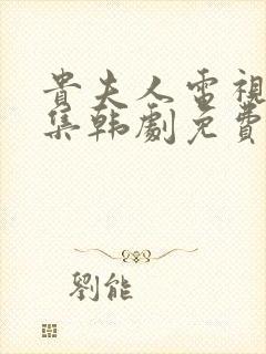 贵夫人电视剧全集韩剧免费观看中文版