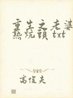 重生之老婆孩子热炕头 txt