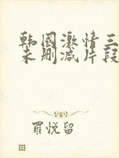 韩国激情三小时未删减片段