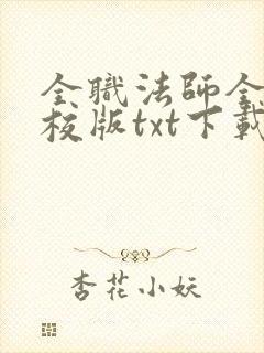 全职法师全本精校版txt下载