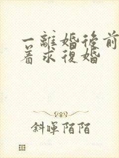 一离婚后前夫哭着求复婚