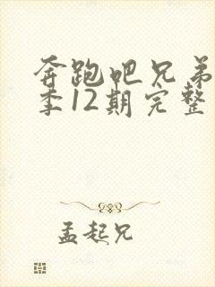 奔跑吧兄弟第一季12期完整版免费观看封面