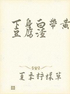 下身白带黄绿色豆腐渣封面