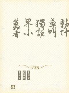 万界独尊动漫原著小说叫什么