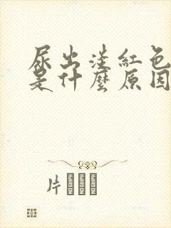 尿出淡红色的尿是什么原因